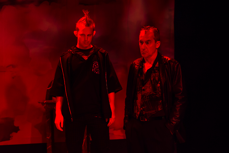 Bob Sheire and Stas Wronka in Scena Theatre’s production of ‘Antigone Now.’